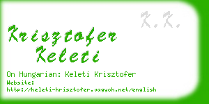 krisztofer keleti business card